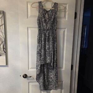 Elegant Monochrome High Low Dress